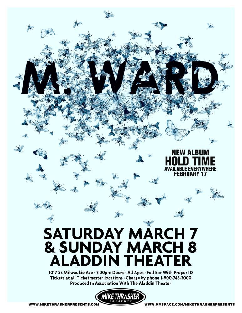 M WARD 2009 Gig POSTER Portland Oregon Concert