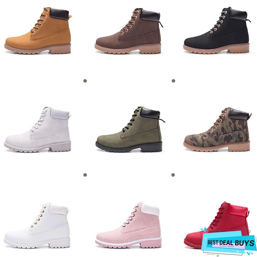 Autumn Early Winter Shoes Women Flat Heel Boots Fashion Keep warm Women's Boots Brand Woman Ankle Botas