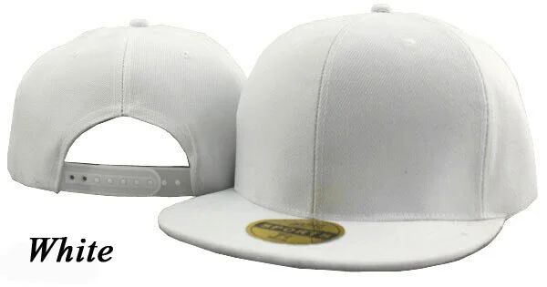 Unisex Pure Color Flat Brim Dance Hat Hiphop Hats Hip hop Cap Blank Baseball Caps For Men Women Snapbacks Adjustable