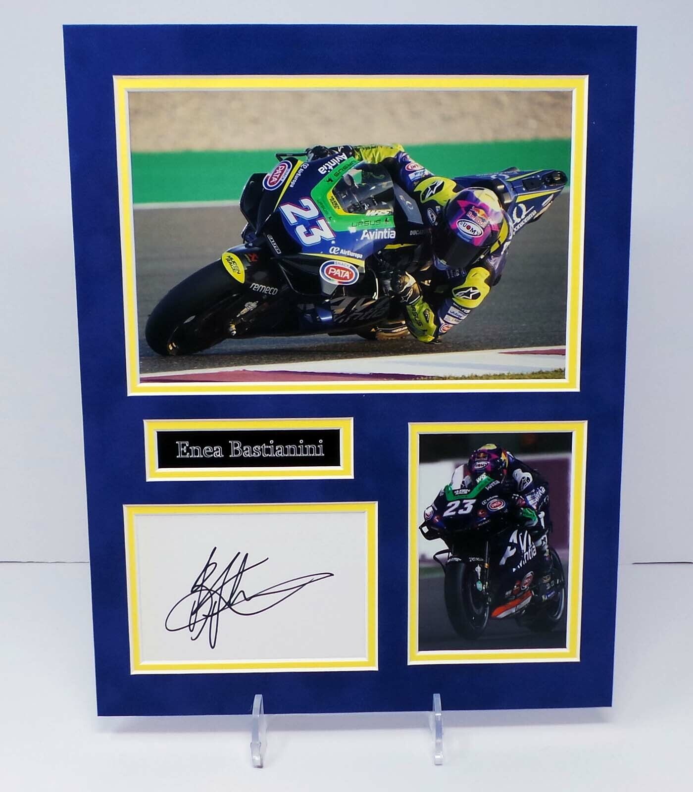 Enea BASTIANINI Signed Mounted Photo Poster painting Display 1 AFTAL RD COA MOTOGP Ducati Rider