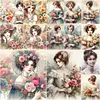 (Multi-Style)Flowers Lady-Full Round Diamond Painting 40*40/40*50CM