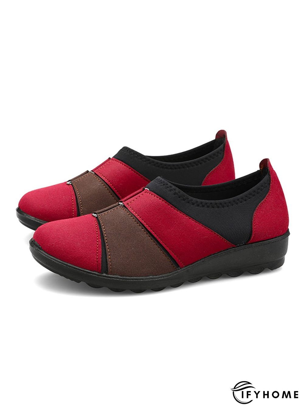 Breathable Color Contrast Stitching Walking Shoes | IFYHOME