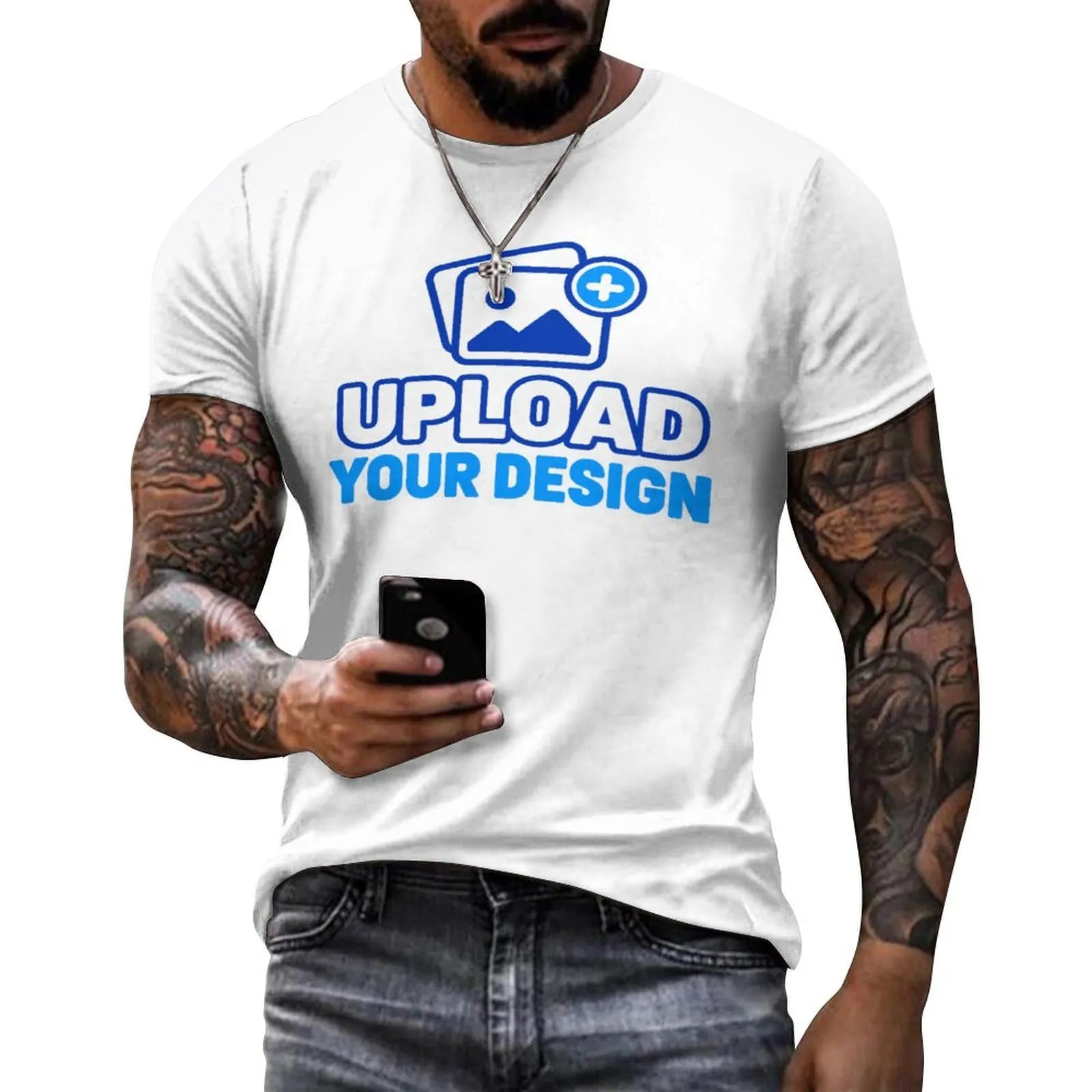 Men's Cotton T-Shirt custom product view 9