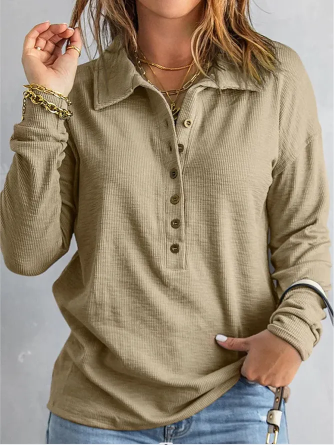 Churchf Churchf Color Sweater Women's Single Breasted Lapel Long Sleeve Loose Casual Bottom Jacket Autumn Winter New