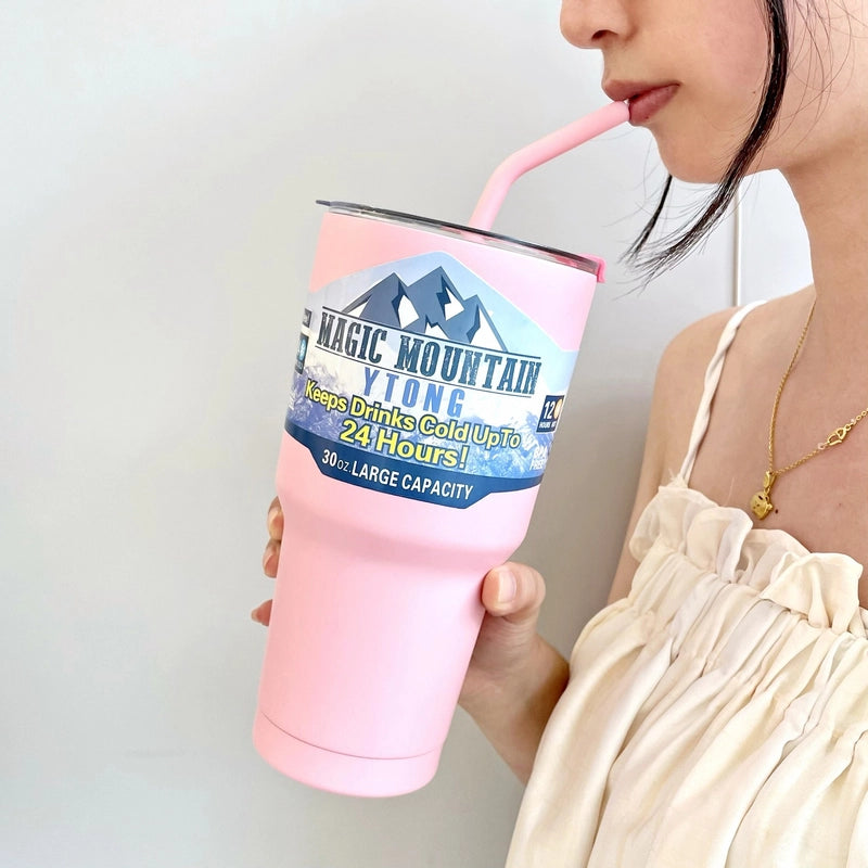 Casual Solid Color Stainless Steel Thermos Cup