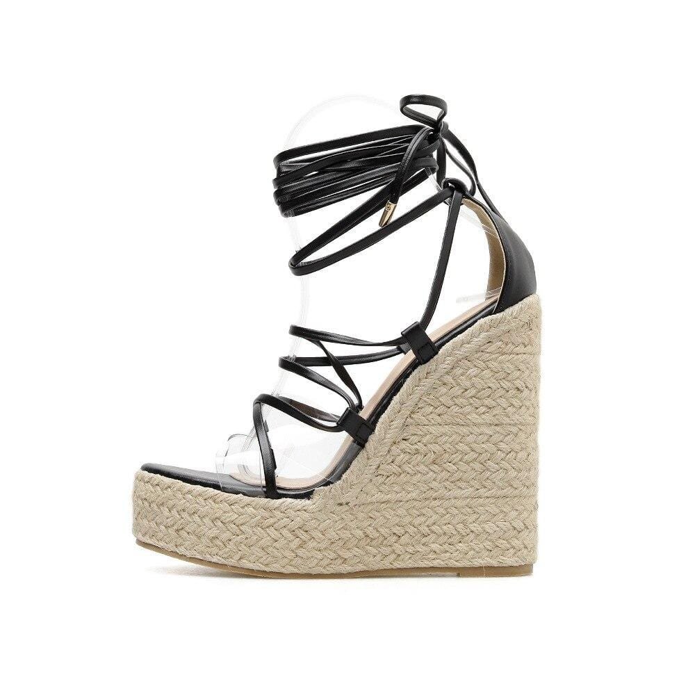 Elisa Lace Up Platform Sandals