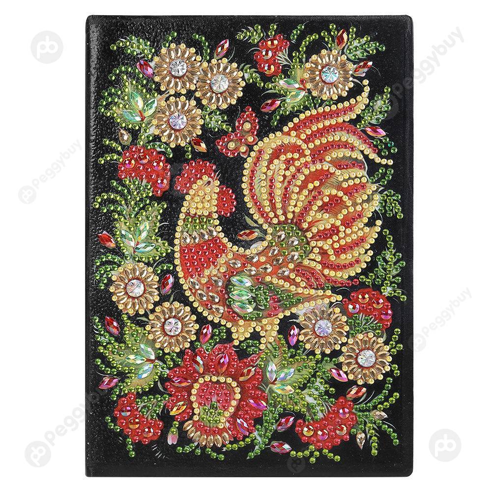 

Rooster-DIY Creative Diamond 50 Pages A5 Notebook, 501 Original