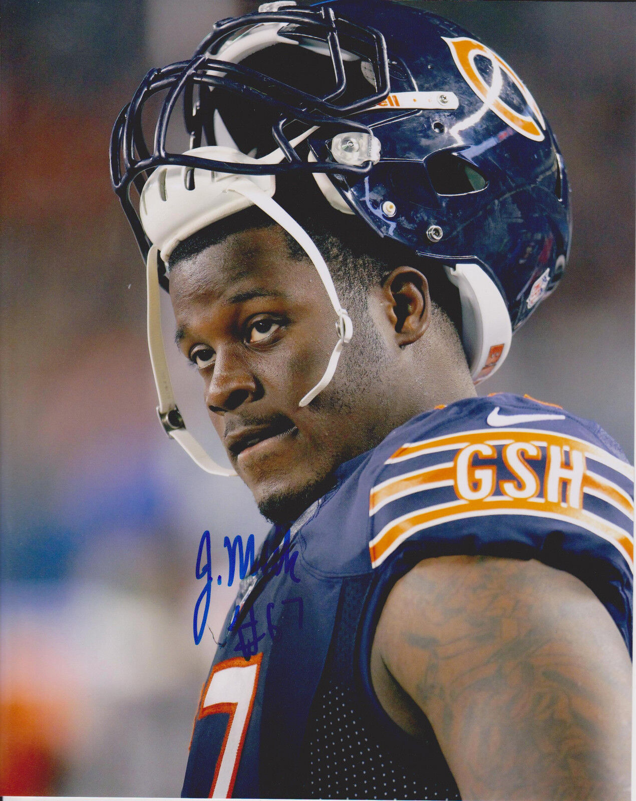 JORDAN MILLS signed CHICAGO BEARS 8X10 Photo Poster painting