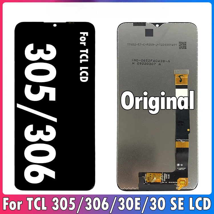 Original 6.52" For TCL 305 306 LCD 6102D 6102H Display Touch Screen Digitizer Assembly For TCL 30 SE 30E LCD Parts Replacement