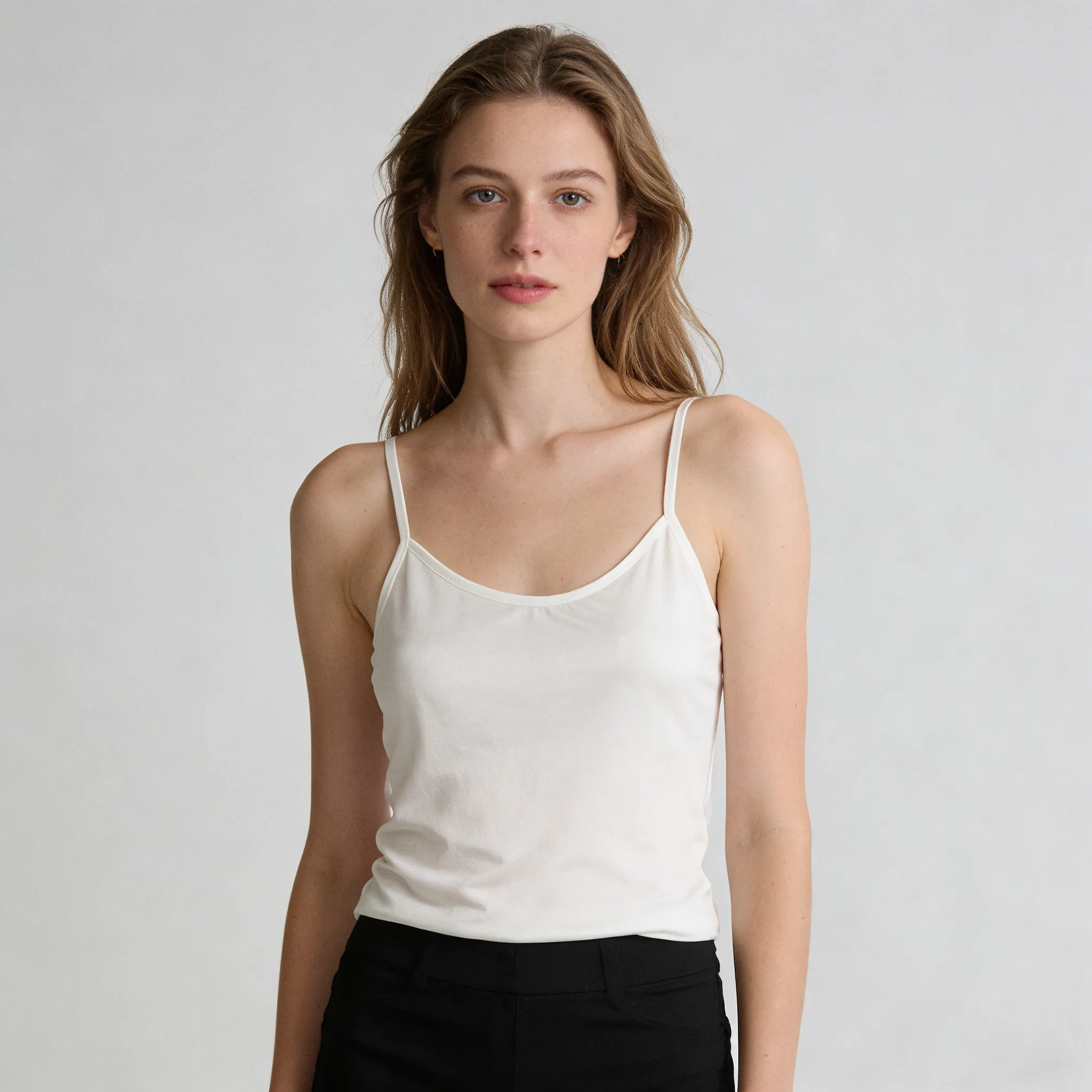 V Neck Knitted Silk Camisole REAL SILK LIFE