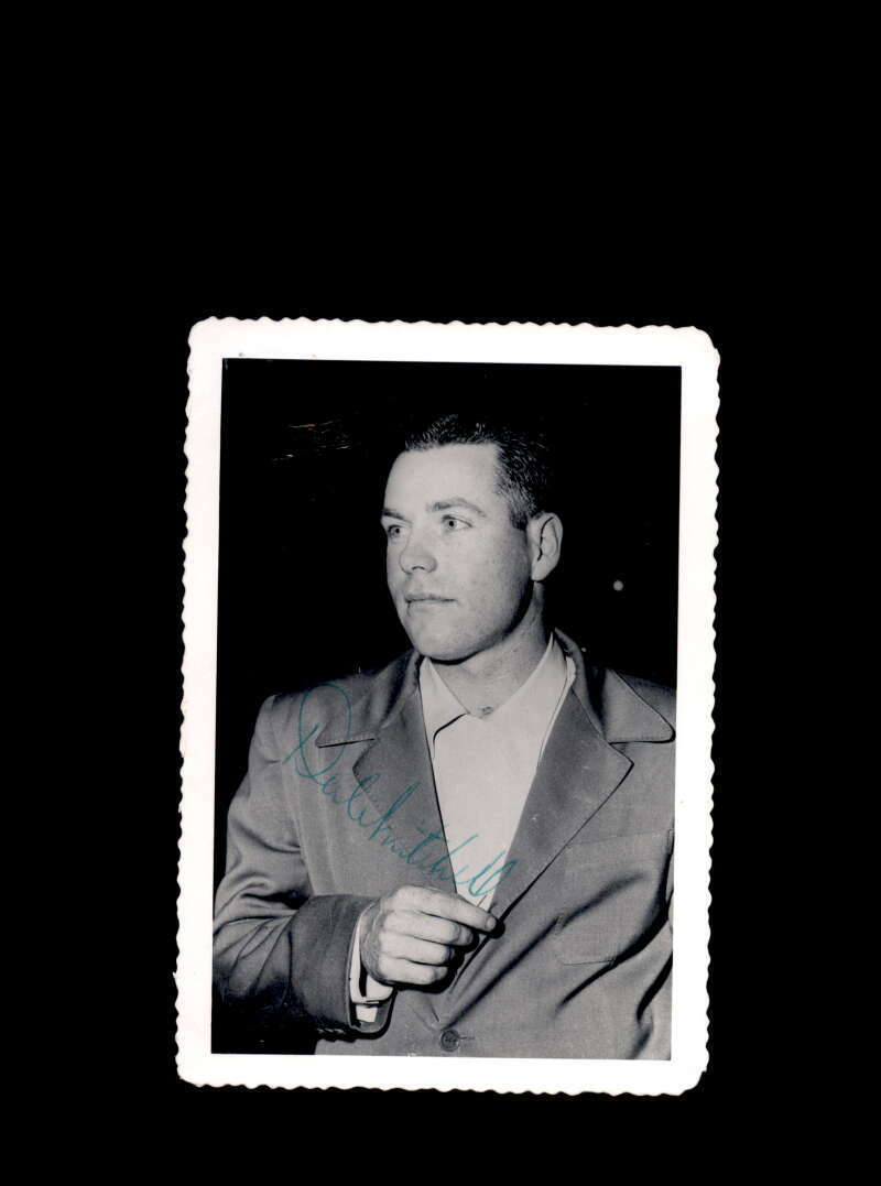 Dale Mitchell JSA Coa Signed Vintage 4x5 1950`s Original Photo Poster painting Autograph