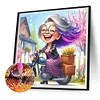 Diamond Painting-DIY Full Round Drill Elderly Lady