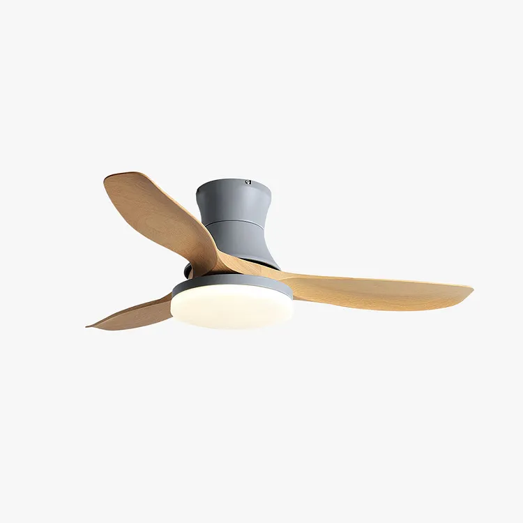 Haydn 3-blade ceiling fan with lighting, 2 colors, metal & wood, &empty;132CM