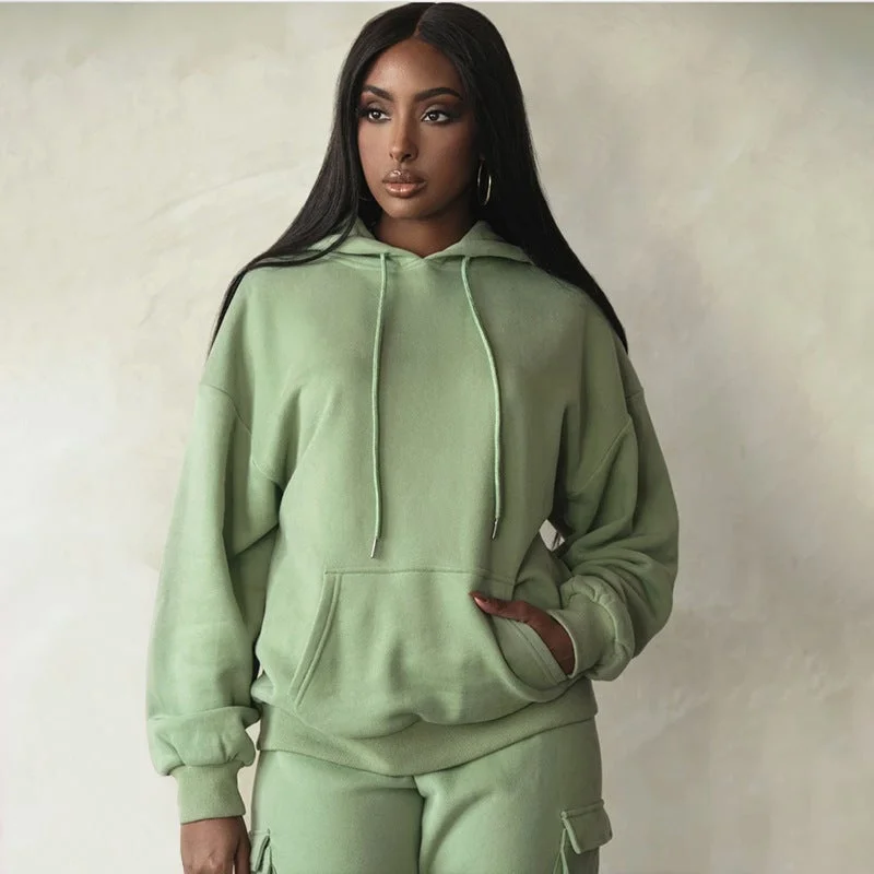 Sweatshirt And Track Pants Set For Women