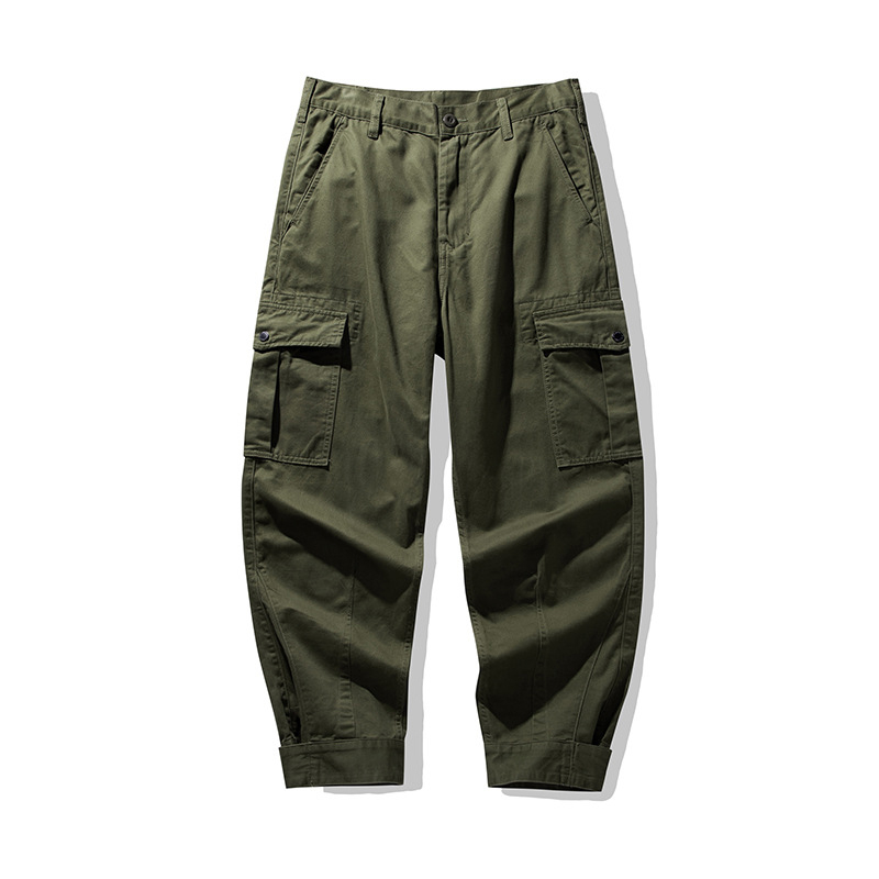 Casual Camouflage Tapered Canvas Pants