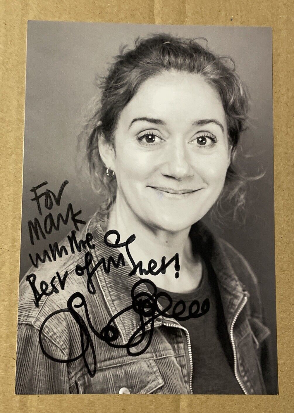 Sophie Thompson Hand Signed 6x4 Photo Poster painting Autograph (To Mark) Harry Potter Corrie
