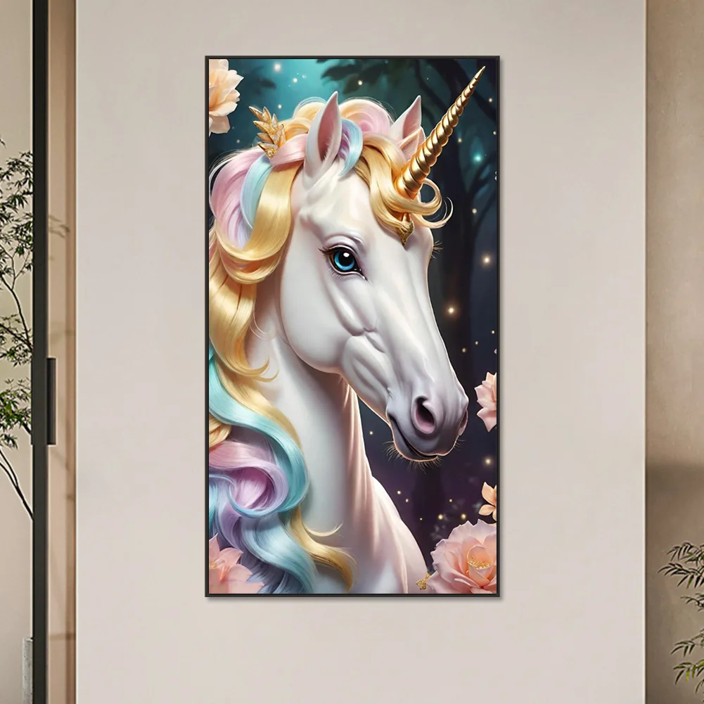 Diamond Painting - Full Round Drill - Unicorn(Canvas|40*70cm)