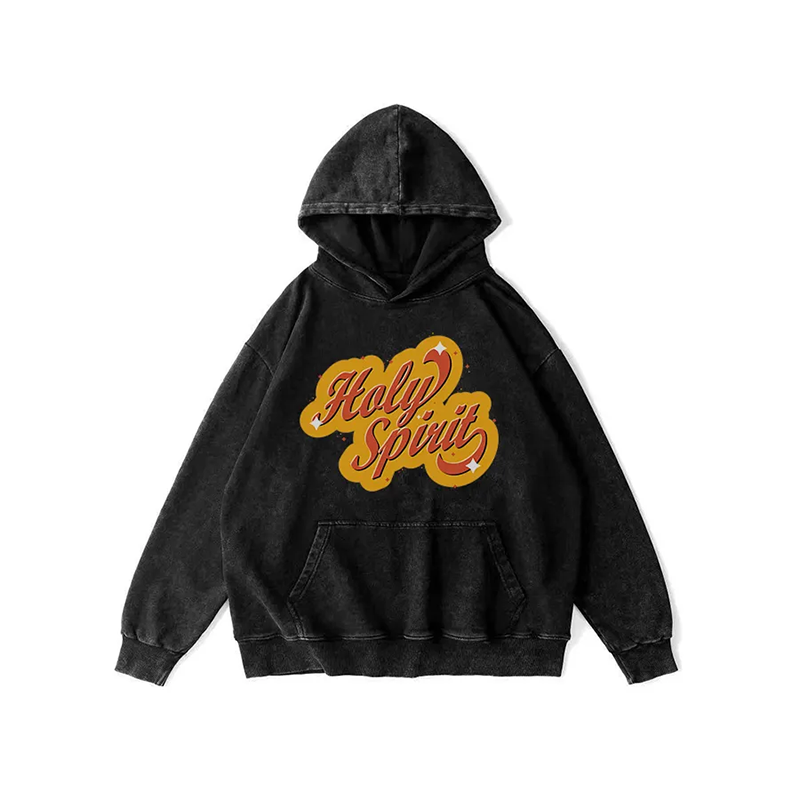 Loveciss®/ Holy Spirit Unisex Washed Long-Sleeve Hoodie