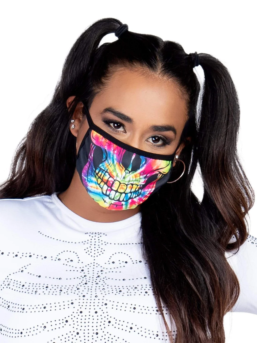 Tie Dye Skull Face Mask