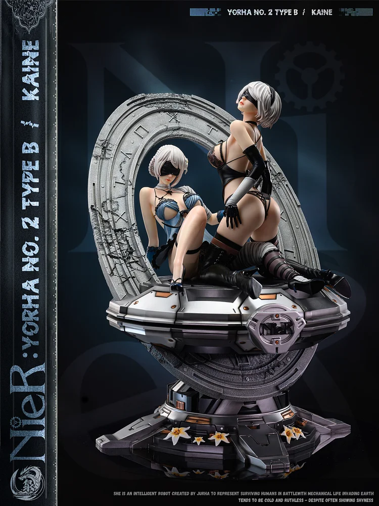 Long Quan Studio - NieR:Automata 2B & Kaine 1/4 Statue(GK) (Adult 18+)-