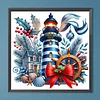 Diamond Painting-DIY Full Round Drill Christmas Lighthouse(40*40 CM)