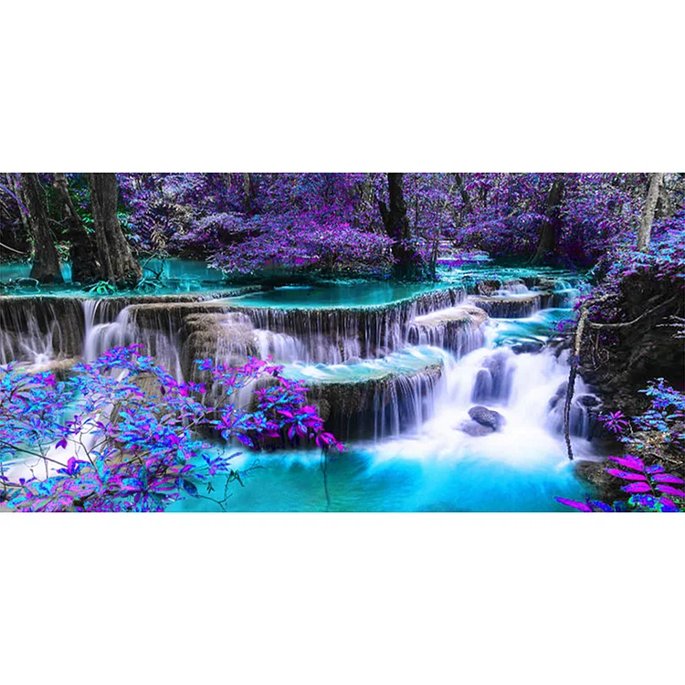 Forest Waterfall - Printed Cross Stitch 14CT 80*40CM