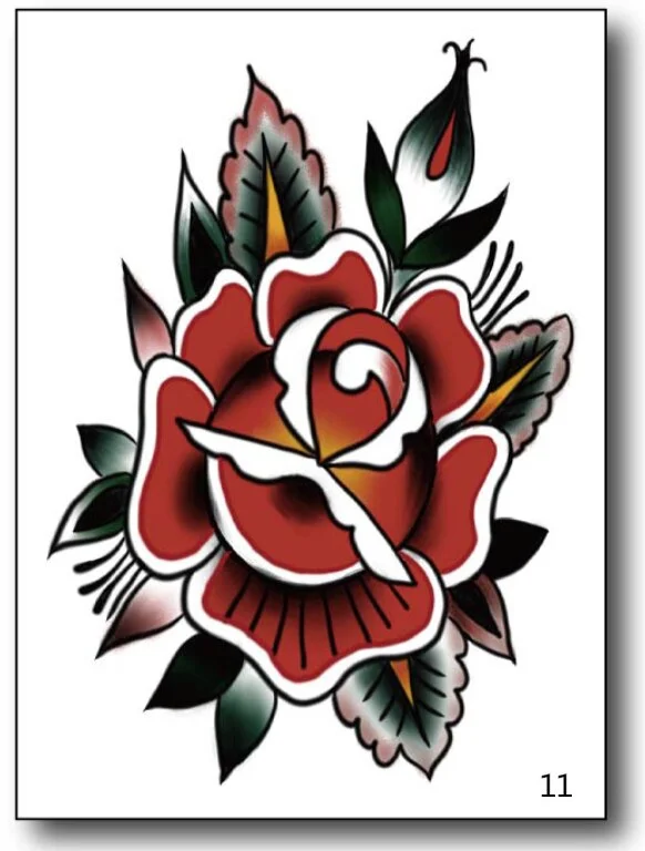 men tattoo small magic vampire tattoo hand rose tattoo face mouth waterproof temporary tatoo for boys body art stickers black