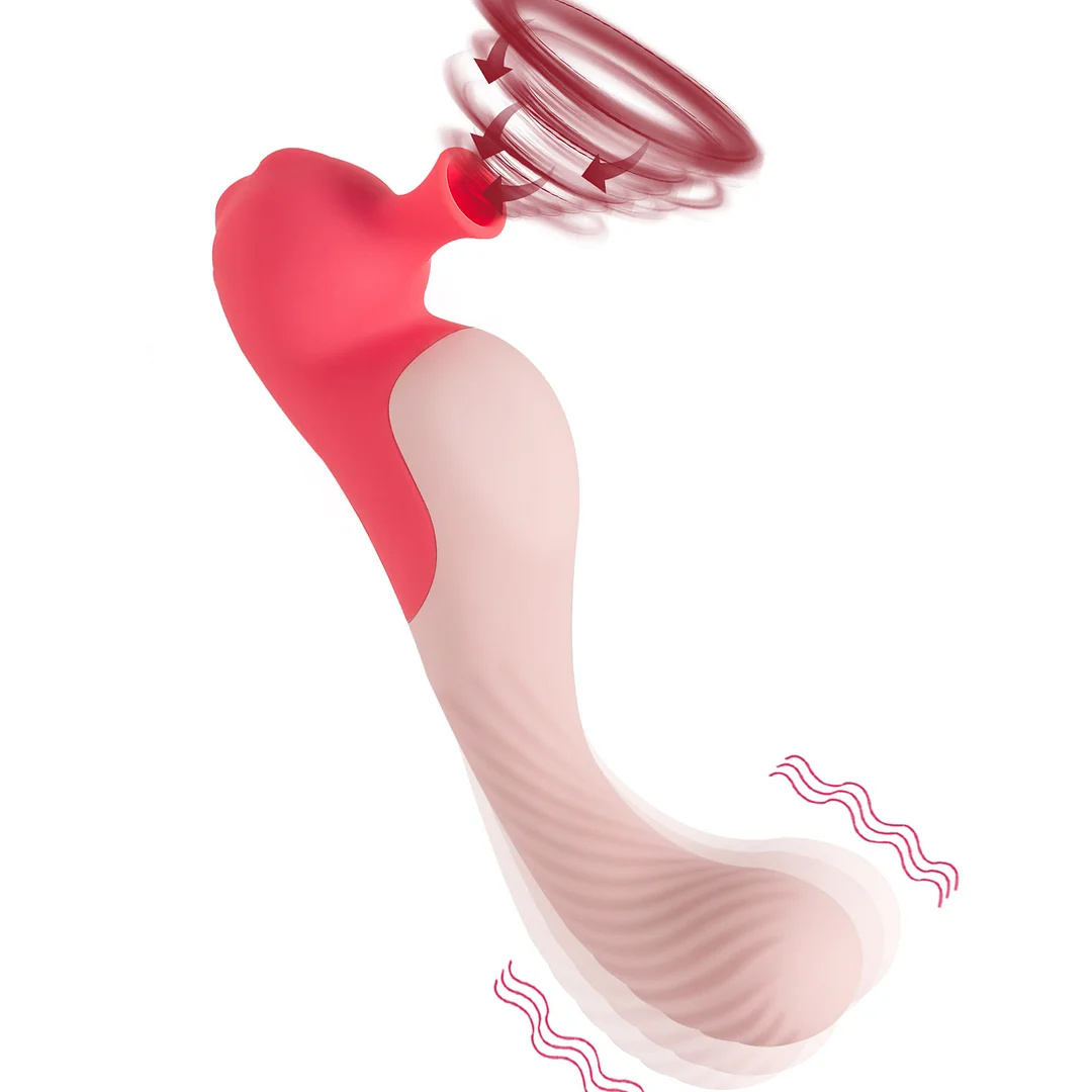 Seahorse Vibrator Sucking Vibrator Breast Stimulation Clit Sucking Masturbator - Rose Toy