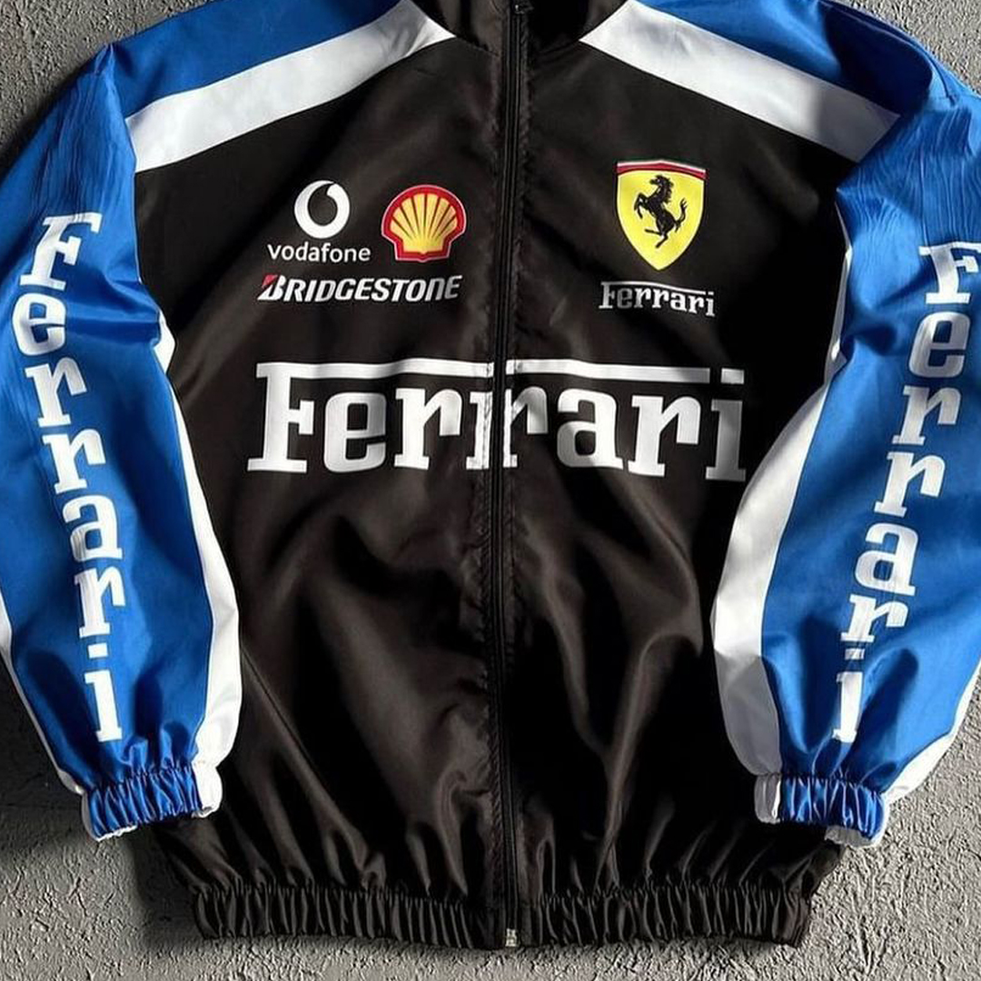 Unisex Classic Team Logo Retro Racing Jacket