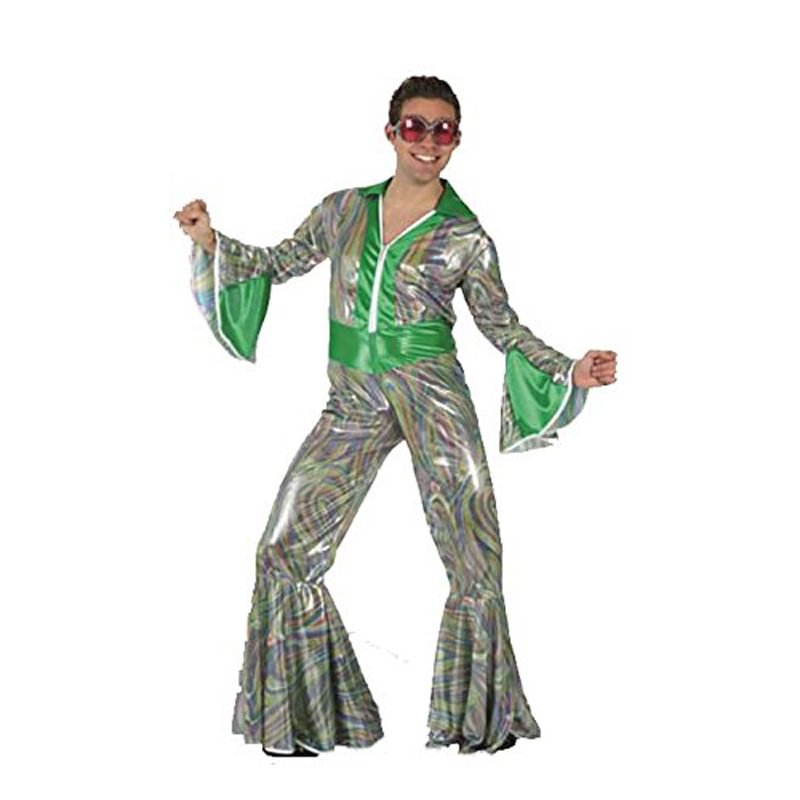 Disco Men Adult 70's Flare Sleeve Funny Halloween Costume Fancy Dress-Pajamasbuy