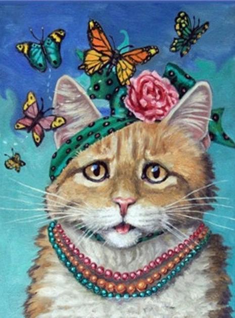 

Butterfly Bothered a Cat – Paint By Numbers - 40*50CM, 501 Original
