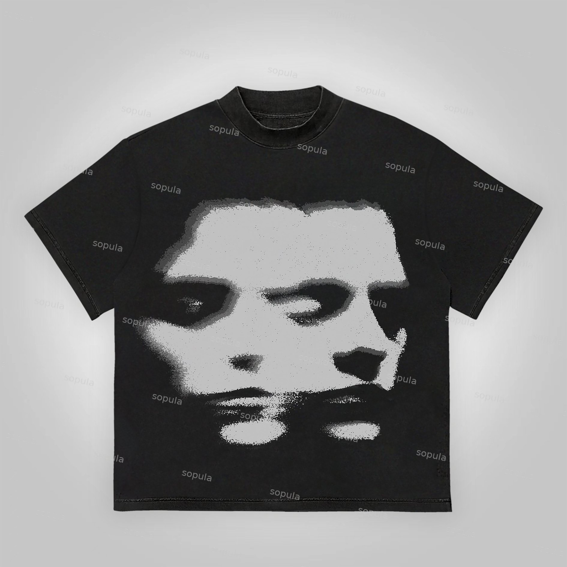 Vintage Two Face Graphic 100% Cotton Short Sleeve T-shirt