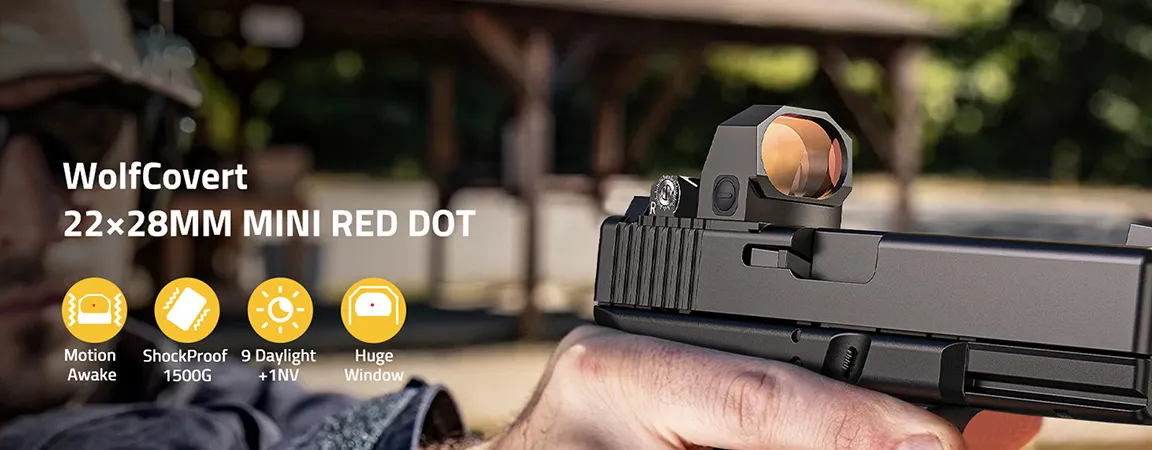 CVLIFE WOIFCOVERT 3 MOA Red Dot Sight 22&times;28MM Motion Awake Reflex Sight with 21mm Picatinny Base.