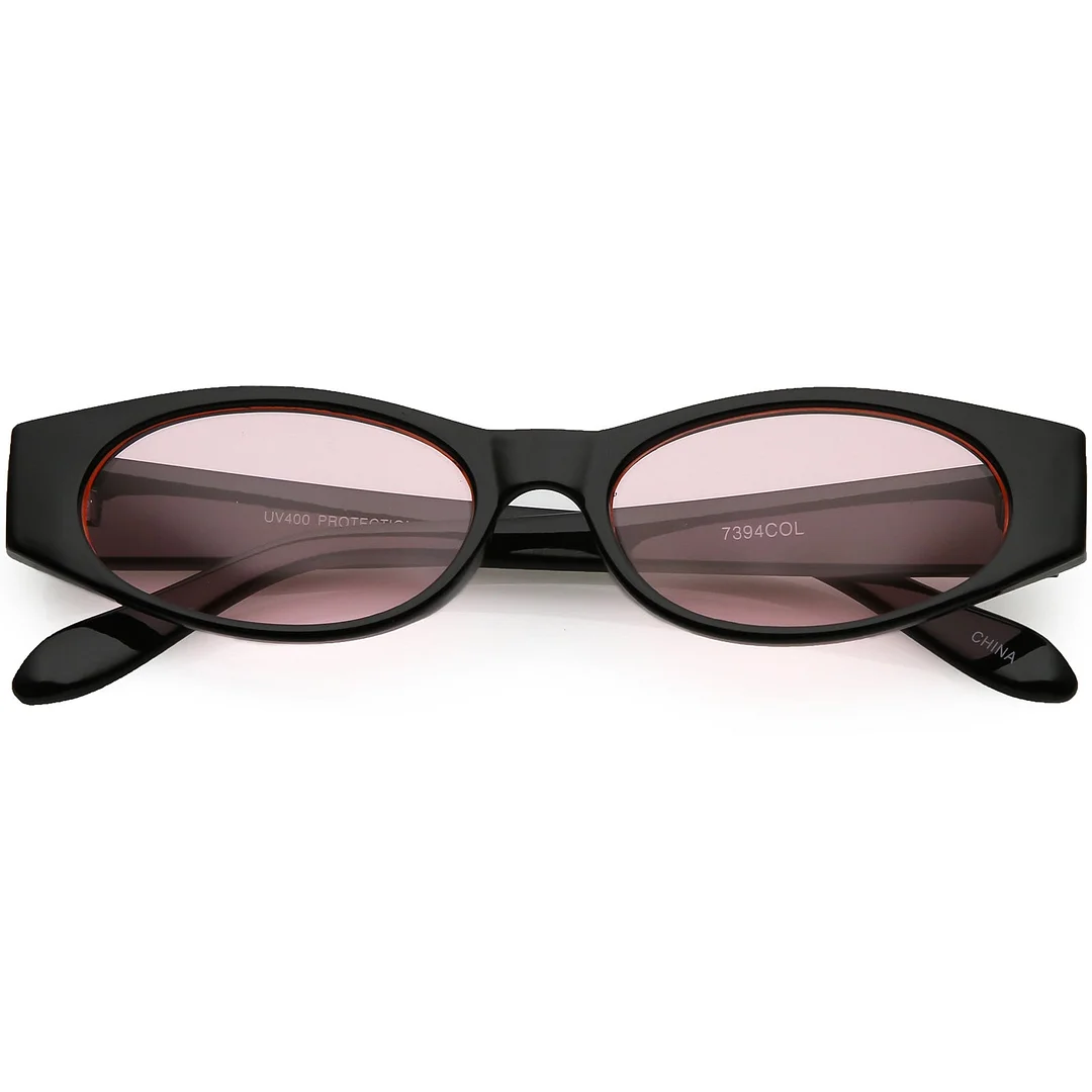 Extreme Thick Oval glasses Color Tinted Lens 53MM