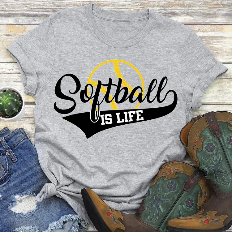 AL™ softball is life T-shirt Tee -01228-Annaletters
