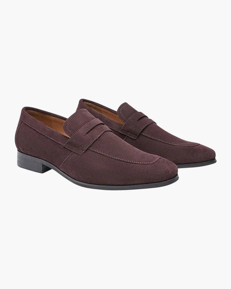Old Money Suede Penny Loafers QueenFunky