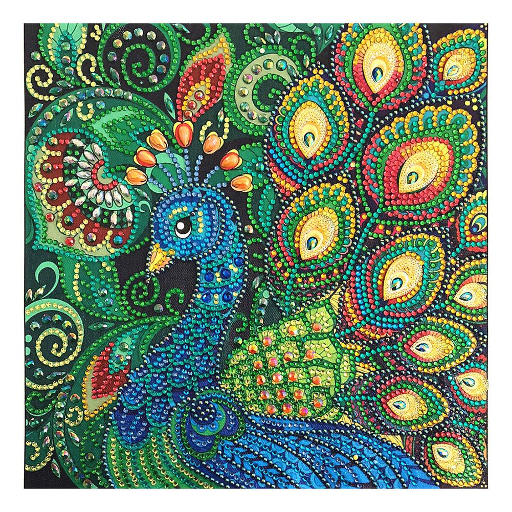 

30*30CM - Peacock - Special Shaped Diamond Painting, 501 Original