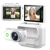 Compact Panoramic Action Camera Anti-Shake WiFi Mini Sports Camera 2.0in Flip Screen with Magnetic Neck Strap for First-person View Shooting