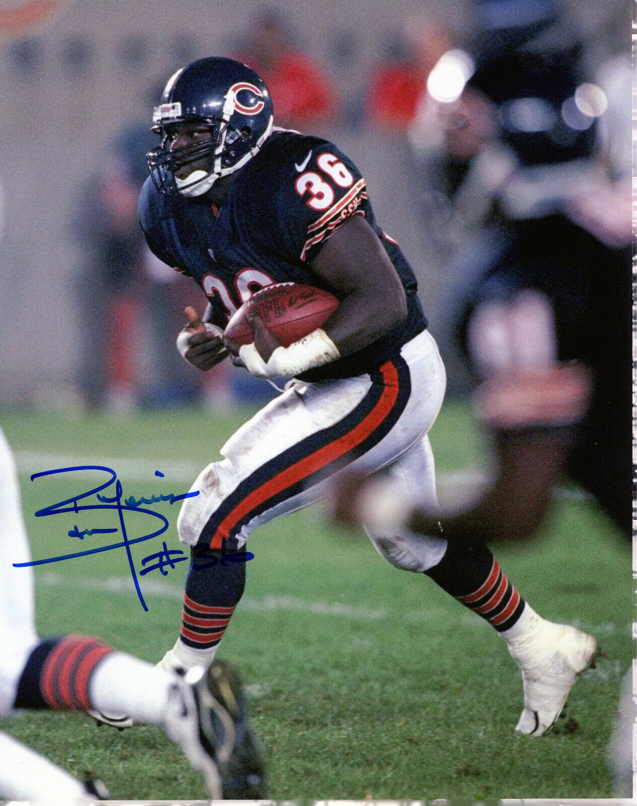 Bam Morris autographed 8x10 Chicago Bears In Person #1