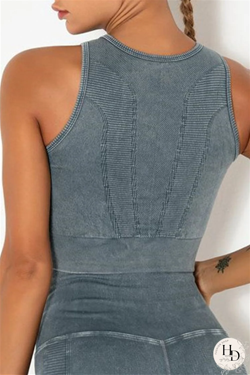 Grey Casual Sportswear Solid Vests