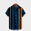 Gioiacombo&trade; Camicia da uomo monopetto a righe