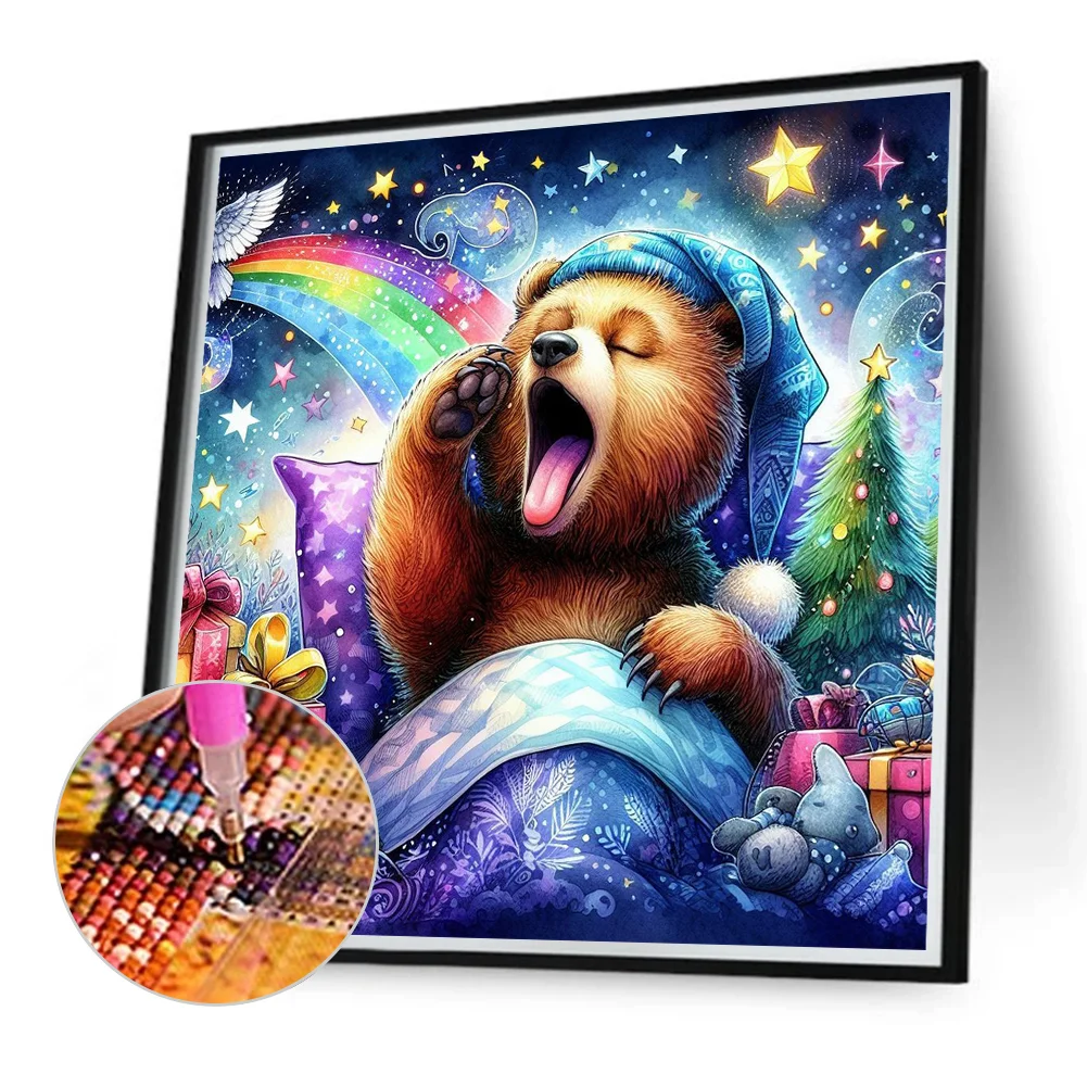 Diamond Painting - Full Round Drill - Sleeping Bear(Canvas|40*40cm)