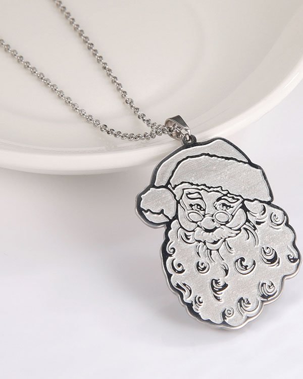 Christmas Santa Steel Necklace