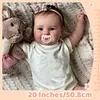 [Heartbeat💖 & Sound🔊] 20" Awake Handmade Reborn Baby Doll Realistic Reborn Baby Toddlers Girl Renee with Brown Hair - RBBI-Myrebornbabydoll&reg; Myrebornbabydoll&reg;