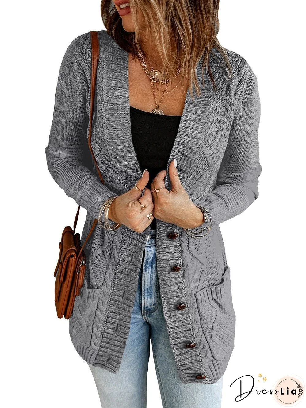 Women's Cable Knit Cardigan
