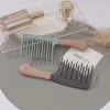 Double-Row Curved Tooth Curling Comb PVC Handle Scalp Massage Comb Hair Fluffy Comb Suitable For Curly Hair Thick Wavy Hairstyle Styling Comb