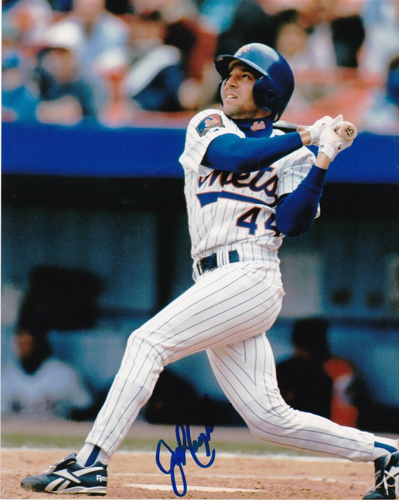 JOHN CANGELOSI NEW YORK METS ACTION SIGNED 8x10