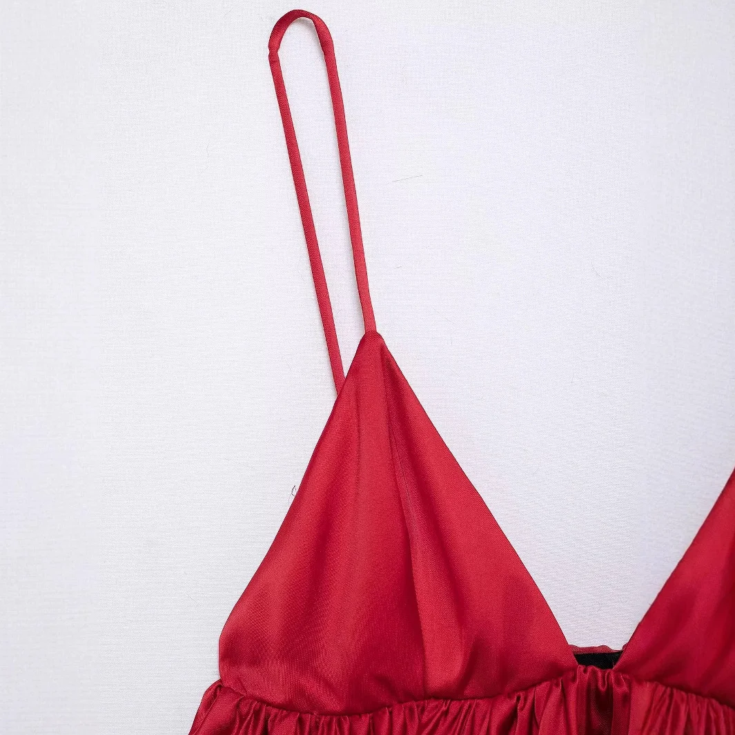 Nigikala Nigikala 2025 New Women's Solid Color Repair Silk Silk Texture Fluffy Sleeveless Sling Slings