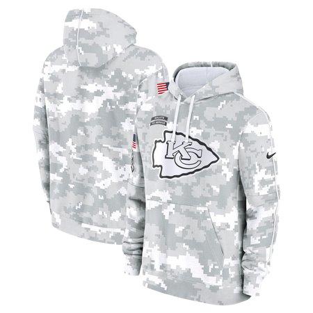 Men's Kansas City Chiefs  Arctic Camo 2024 Salute To Service Big &amp; Tall Club Fleece Pullover Hoodie