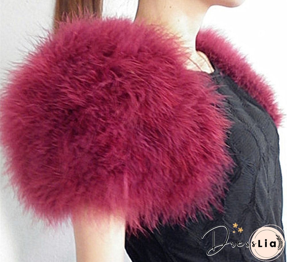 Wedding High Qualtity Real Ostrich Feather Fur Coat Shrug Jacket Colorful